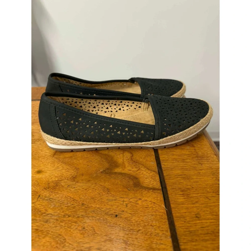 Naturalizer Women 8.5‎ Laser Cut Espadrille Flats N5 Comfort Shoes beachy